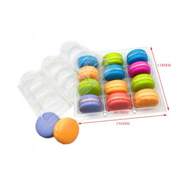  12 macaron plastic clamshell packaging