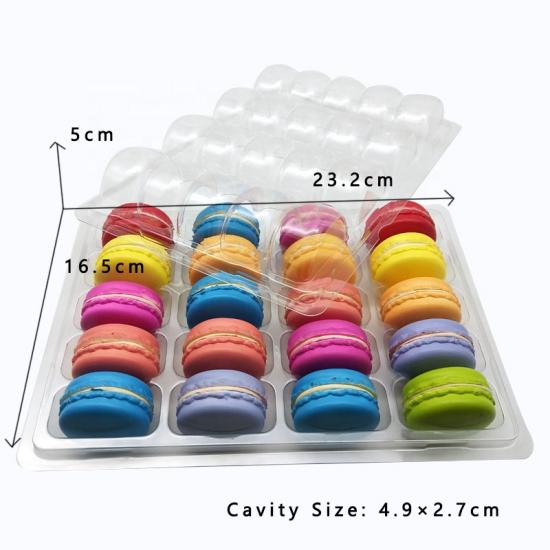 Affordable and Practical: Cheap 20 pcs Macaron Boxes Plastic Clamshell Packaging